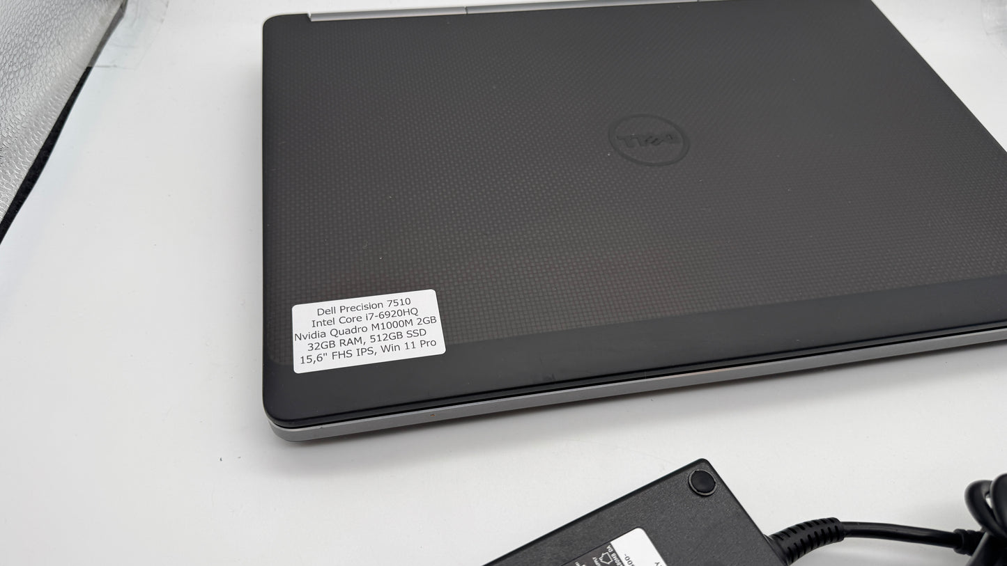 Dell Precision 7510, Intel i7, NVIDIA Quadro, 1TB SSD, FHD IPS, Win 11 Pro