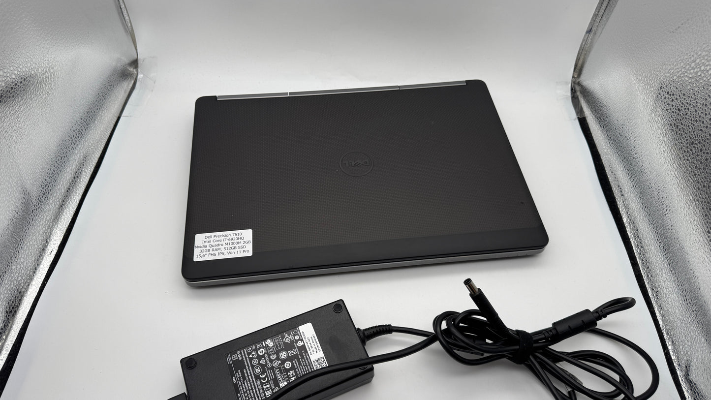 Dell Precision 7510, Intel i7, NVIDIA Quadro, 1TB SSD, FHD IPS, Win 11 Pro