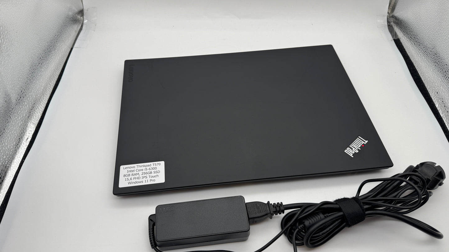 Lenovo ThinkPad T570, 15,6" FHD IPS Touch, i5, 256GB SSD, Windows 11 Pro