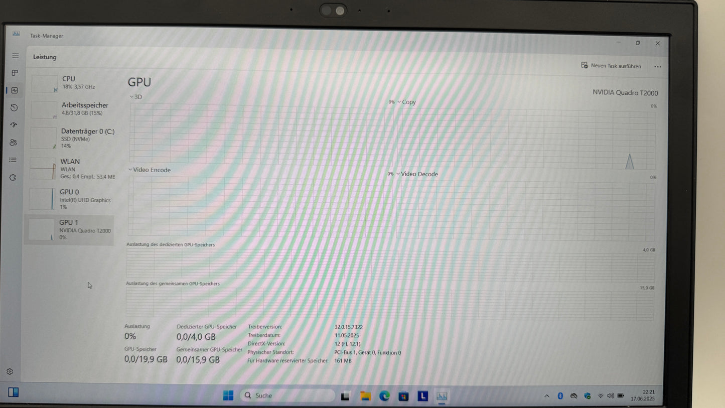 Lenovo ThinkPad P15 i7-10750, 32GB RAM 1TB, Quadro T2000 Win 11 Pro