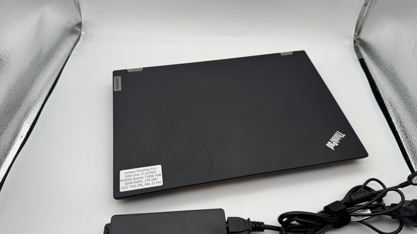 Lenovo ThinkPad P15 i7-10750, 32GB RAM 1TB, Quadro T2000 Win 11 Pro